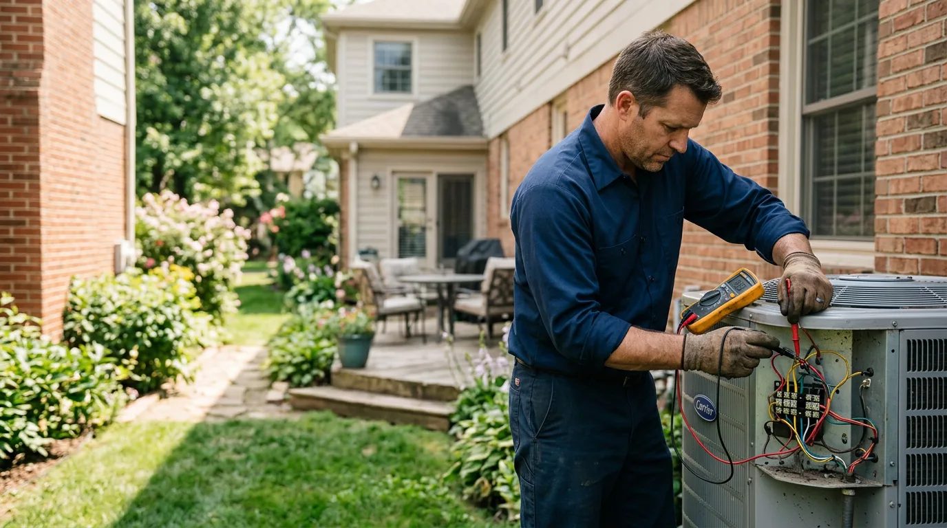 HVAC technician working near Springwater, NY
